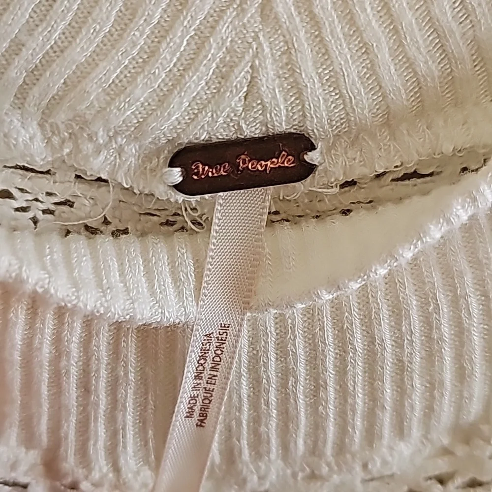 Free People White Thermal Top